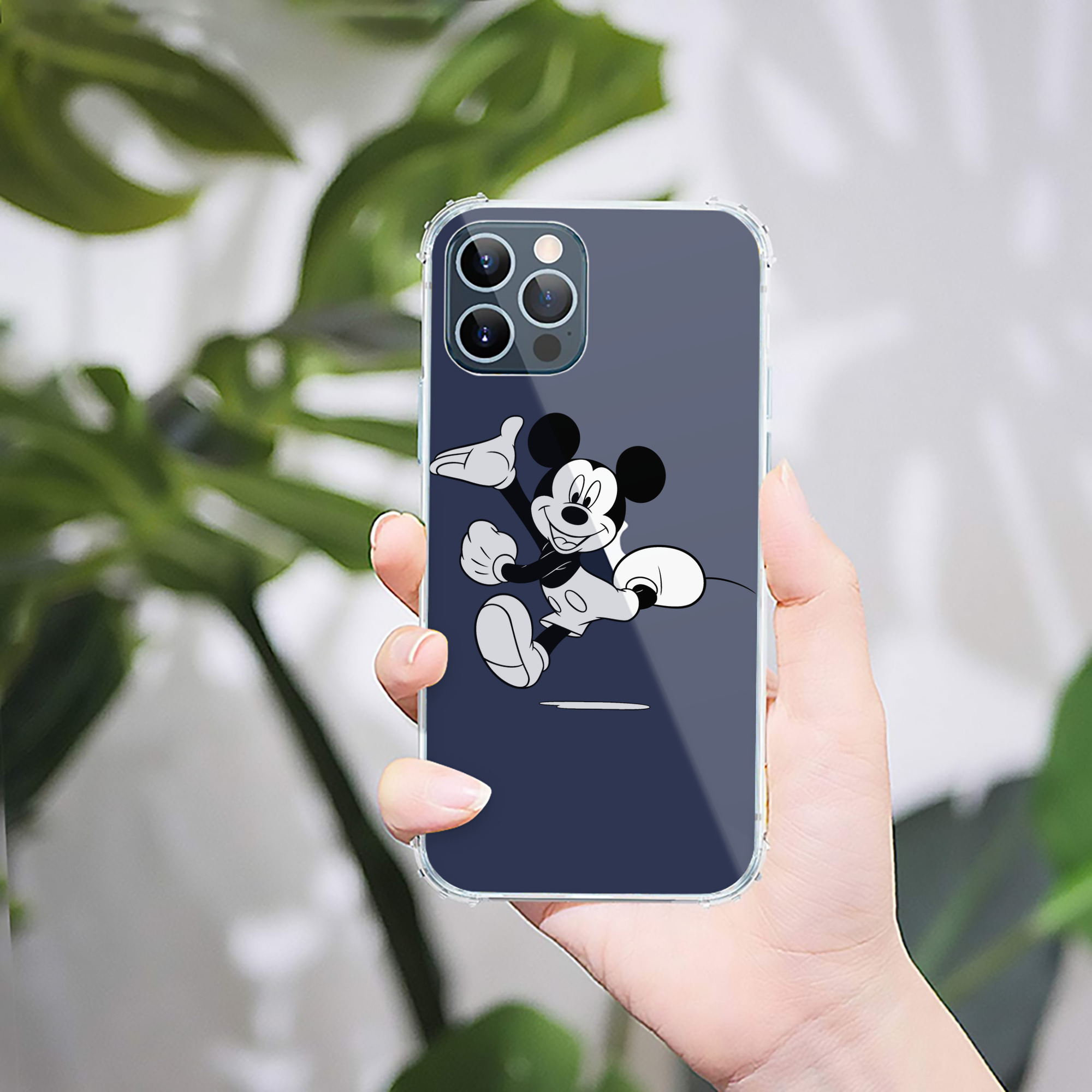 （画像用） ミッキーマウス Mickey Mouse 【iPhone 12シリーズ対応】透明スマホケース（クリアソフトケース）